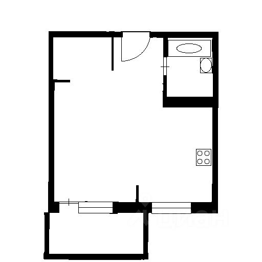 Планировка этой квартиры по данным Циан