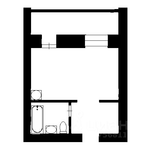 Планировка этой квартиры по данным Циан