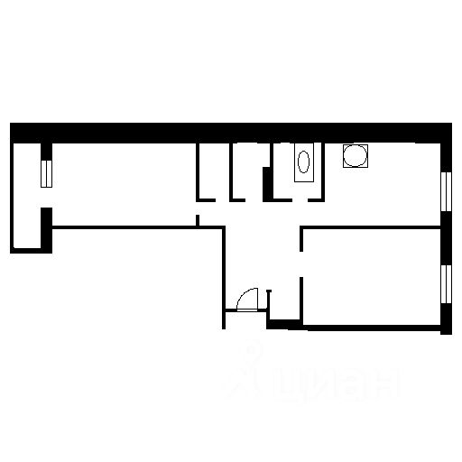 Планировка этой квартиры по данным Циан