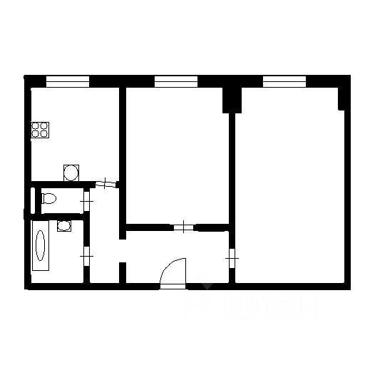 Планировка этой квартиры по данным Циан