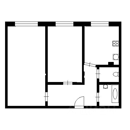 Планировка этой квартиры по данным Циан