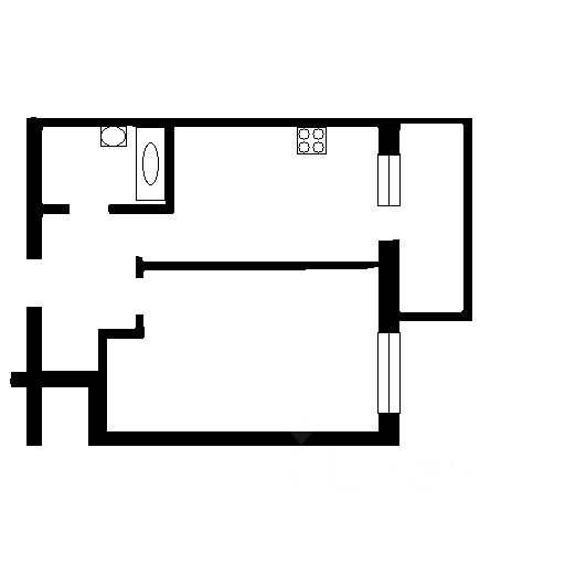Планировка этой квартиры по данным Циан