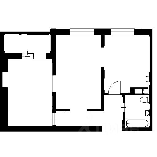 Планировка этой квартиры по данным Циан