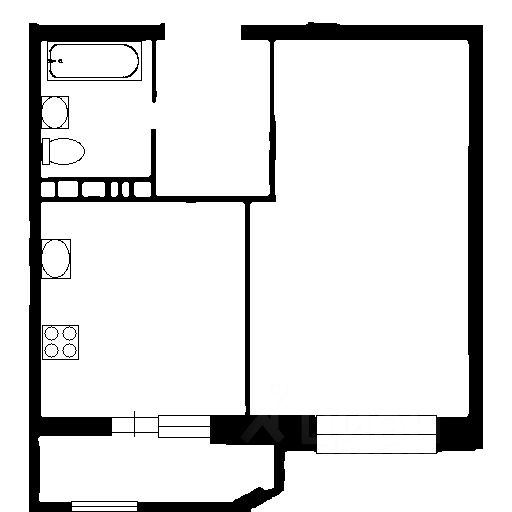Планировка этой квартиры по данным Циан