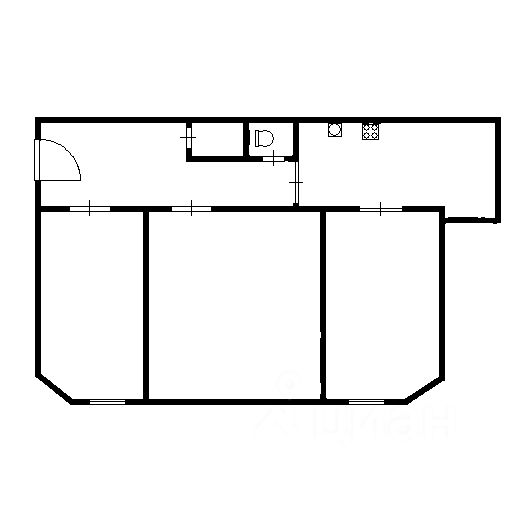 Планировка этой квартиры по данным Циан