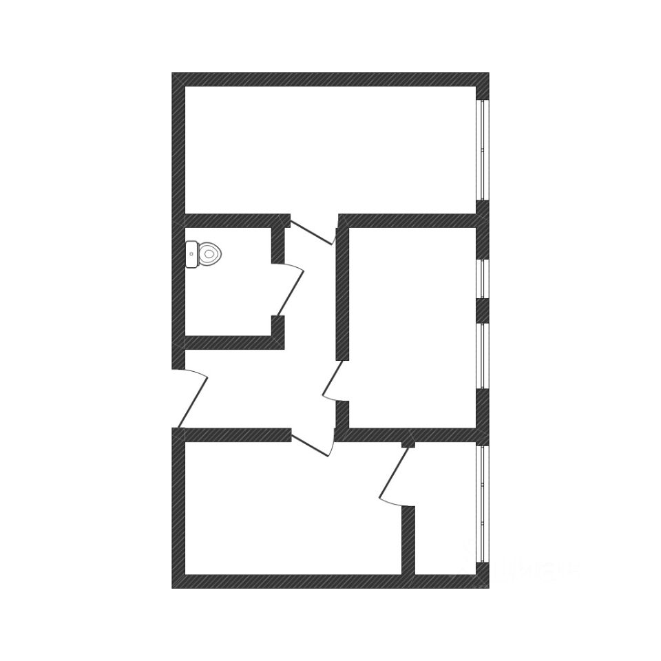 Планировка этой квартиры по данным Циан