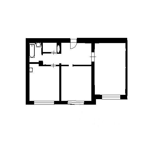 Планировка этой квартиры по данным Циан