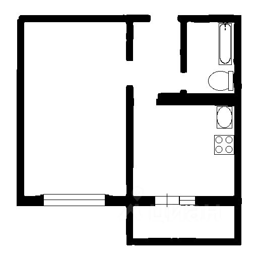 Планировка этой квартиры по данным Циан