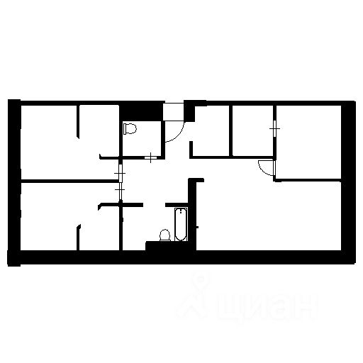 Планировка этой квартиры по данным Циан