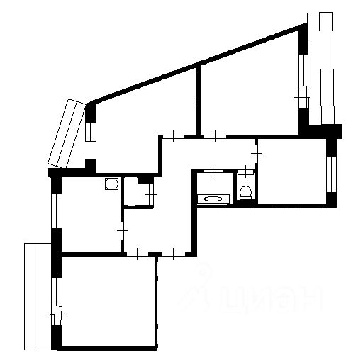 Планировка этой квартиры по данным Циан