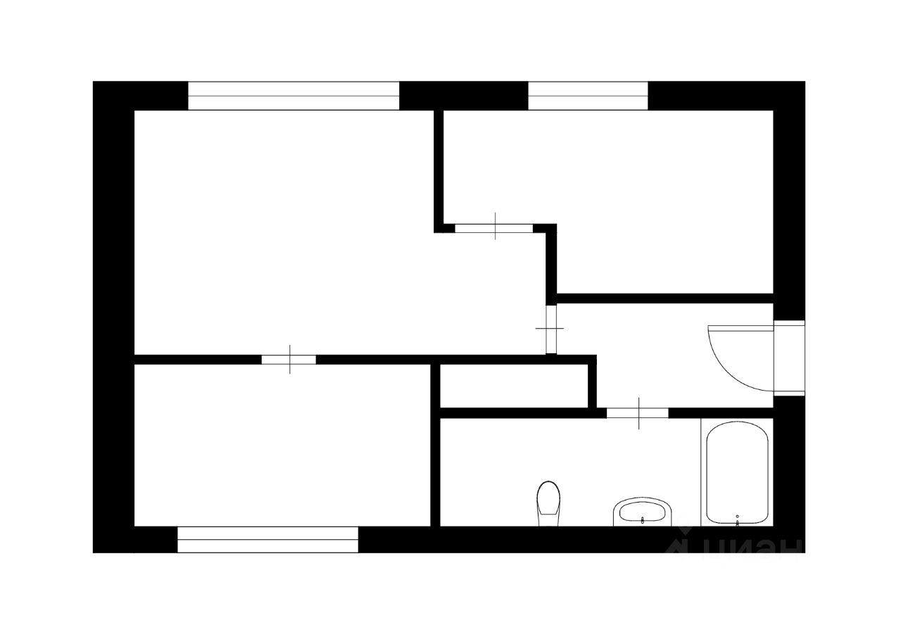 Планировка этой квартиры по данным Циан