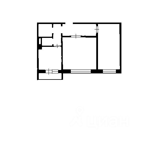 Планировка этой квартиры по данным Циан