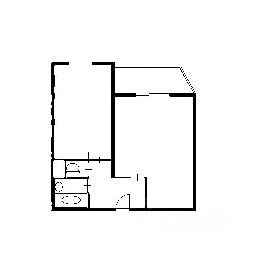 Планировка этой квартиры по данным Циан