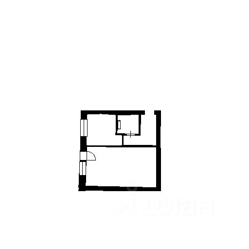 Планировка этой квартиры по данным Циан