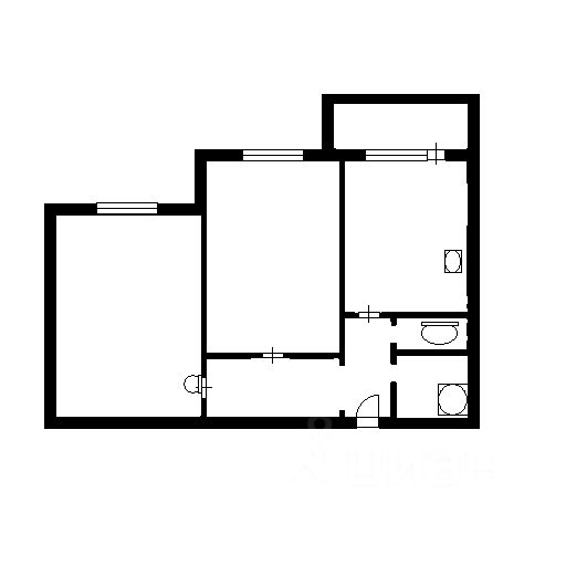 Планировка этой квартиры по данным Циан