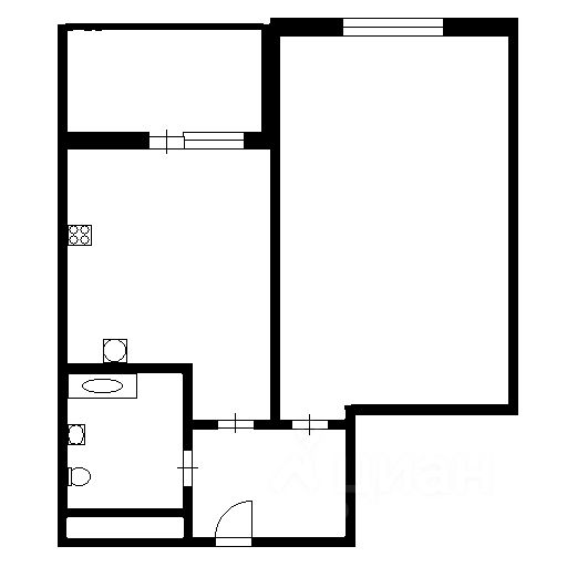 Планировка этой квартиры по данным Циан