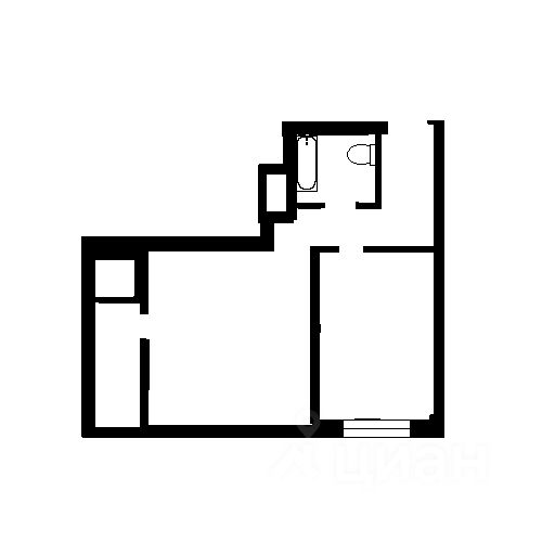 Планировка этой квартиры по данным Циан