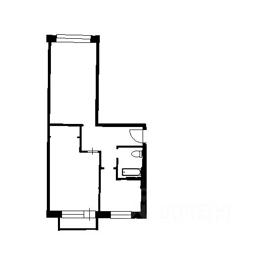 Планировка этой квартиры по данным Циан