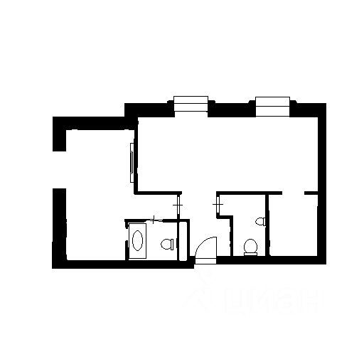 Планировка этой квартиры по данным Циан