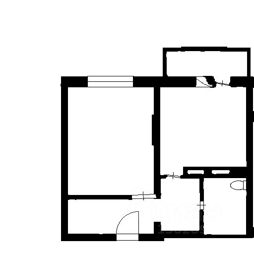 Планировка этой квартиры по данным Циан