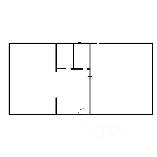 Планировка этой квартиры по данным Циан