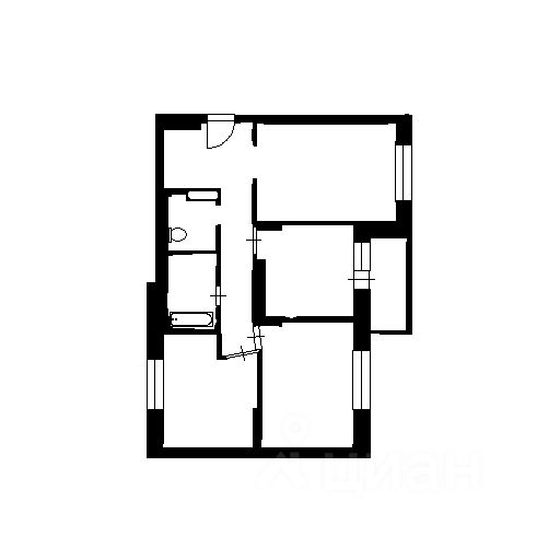 Планировка этой квартиры по данным Циан