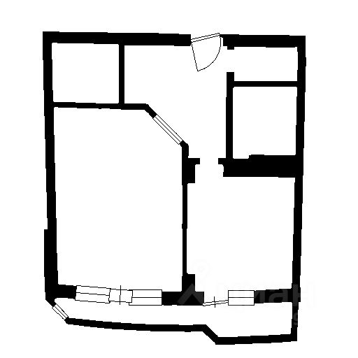 Планировка этой квартиры по данным Циан