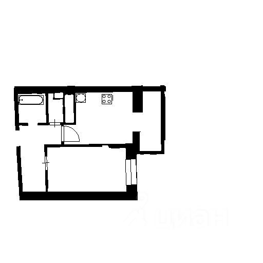 Планировка этой квартиры по данным Циан