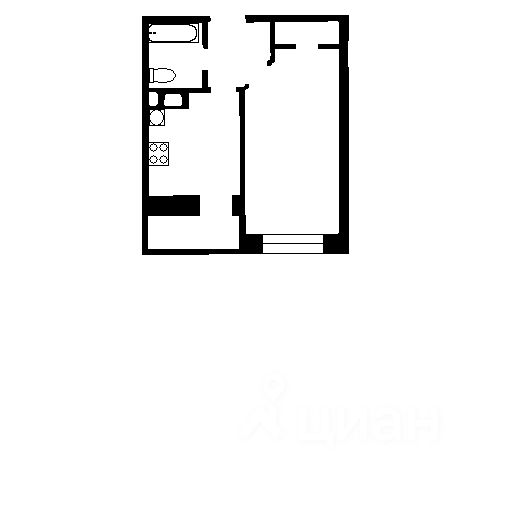 Планировка этой квартиры по данным Циан