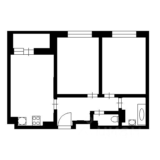 Планировка этой квартиры по данным Циан