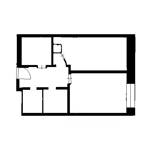 Планировка этой квартиры по данным Циан