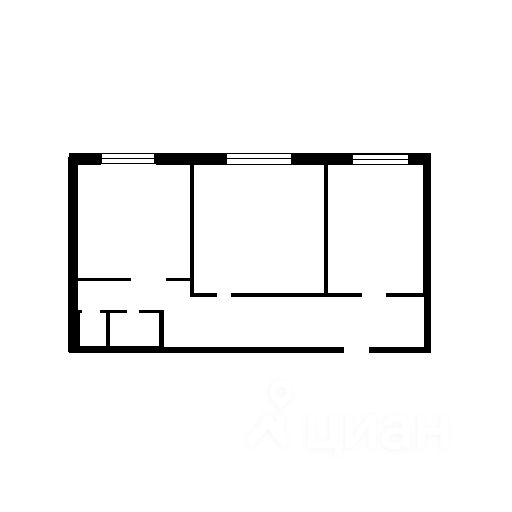 Планировка этой квартиры по данным Циан