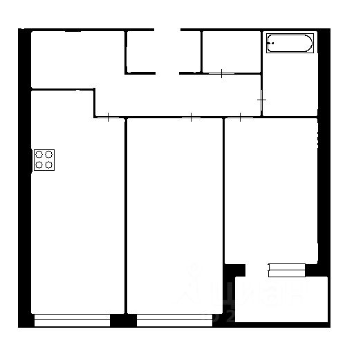 Планировка этой квартиры по данным Циан