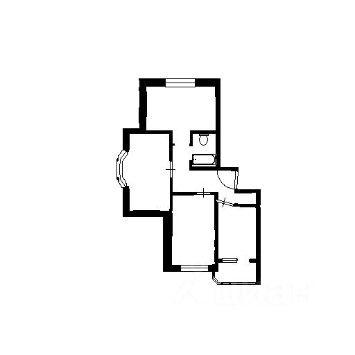 Планировка этой квартиры по данным Циан