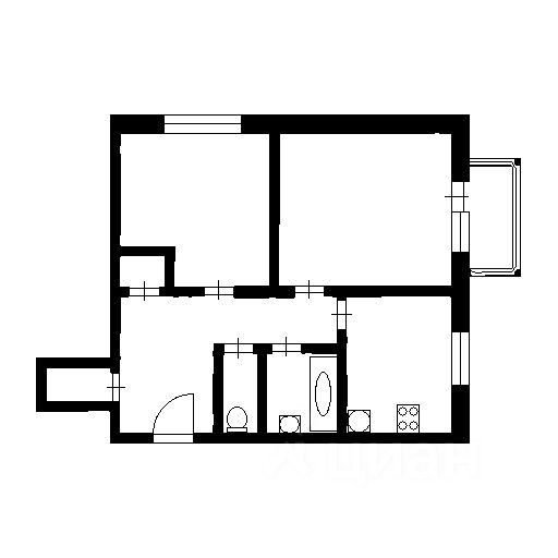 Планировка этой квартиры по данным Циан