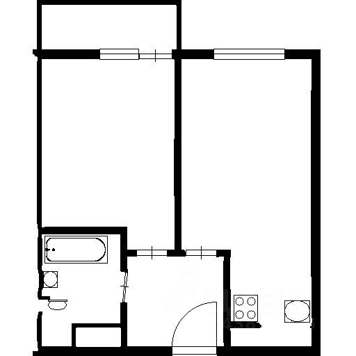 Планировка этой квартиры по данным Циан