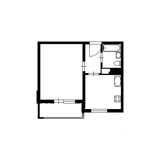 Планировка этой квартиры по данным Циан