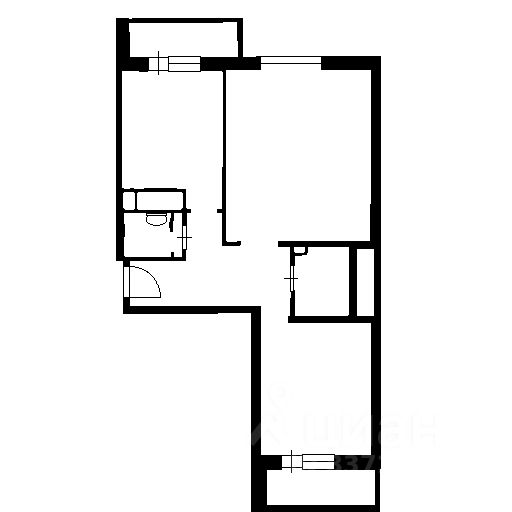 Планировка этой квартиры по данным Циан