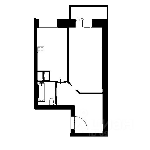 Планировка этой квартиры по данным Циан