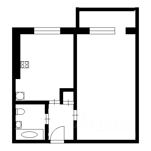 Планировка этой квартиры по данным Циан