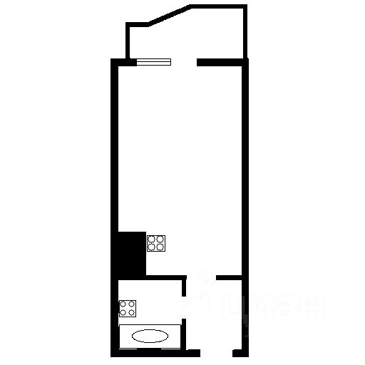 Планировка этой квартиры по данным Циан