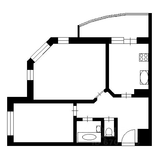 Планировка этой квартиры по данным Циан