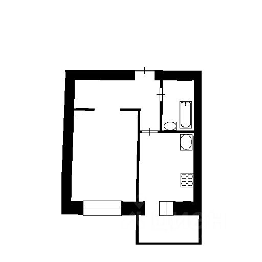 Планировка этой квартиры по данным Циан