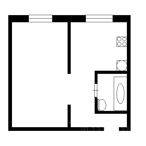 Планировка этой квартиры по данным Циан