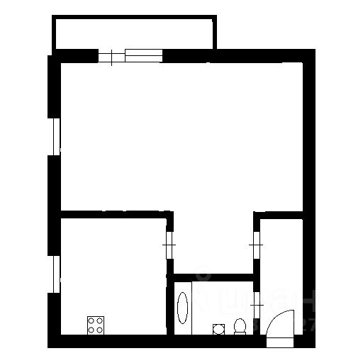 Планировка этой квартиры по данным Циан