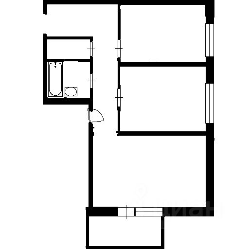 Планировка этой квартиры по данным Циан