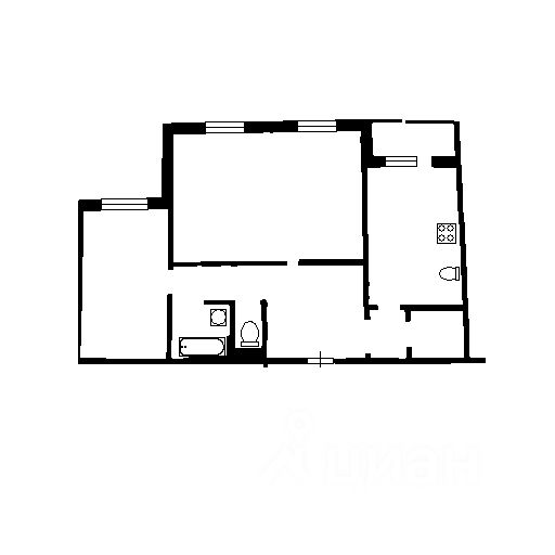 Планировка этой квартиры по данным Циан