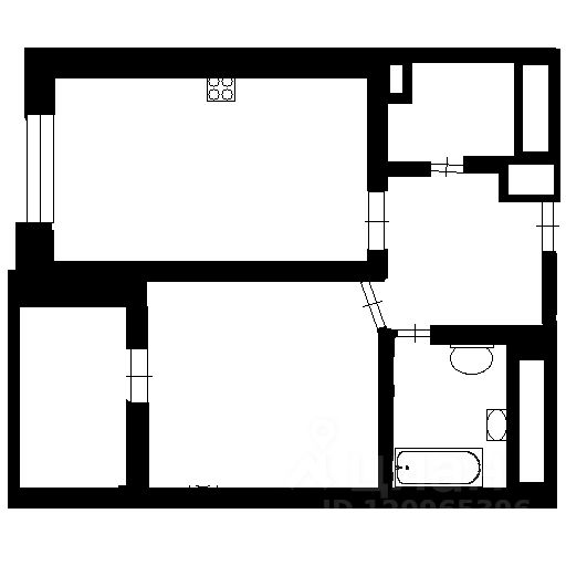 Планировка этой квартиры по данным Циан
