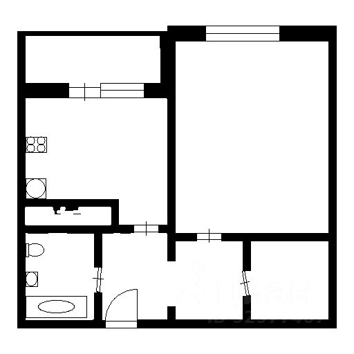 Планировка этой квартиры по данным Циан