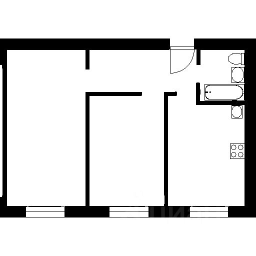 Планировка этой квартиры по данным Циан